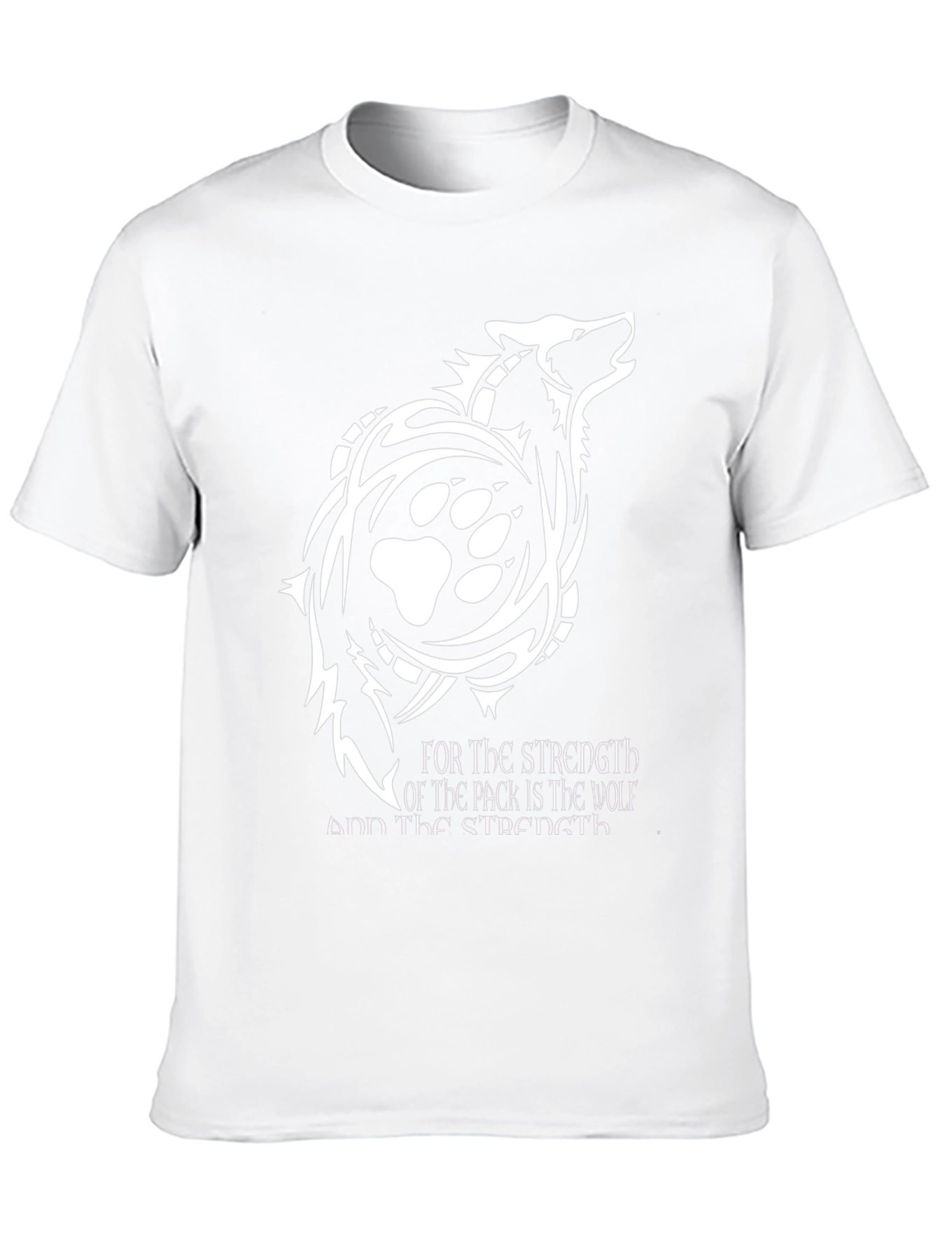Camiseta Hombre Lobo Tribal - Fuerza de la Manada