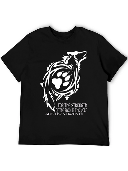Camiseta Hombre Lobo Tribal - Fuerza de la Manada