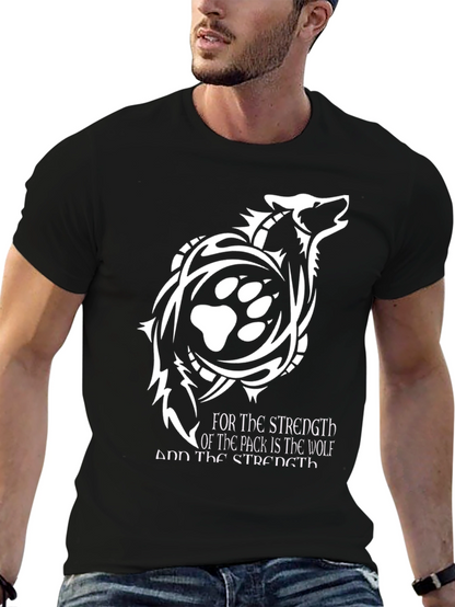 Camiseta Hombre Lobo Tribal - Fuerza de la Manada