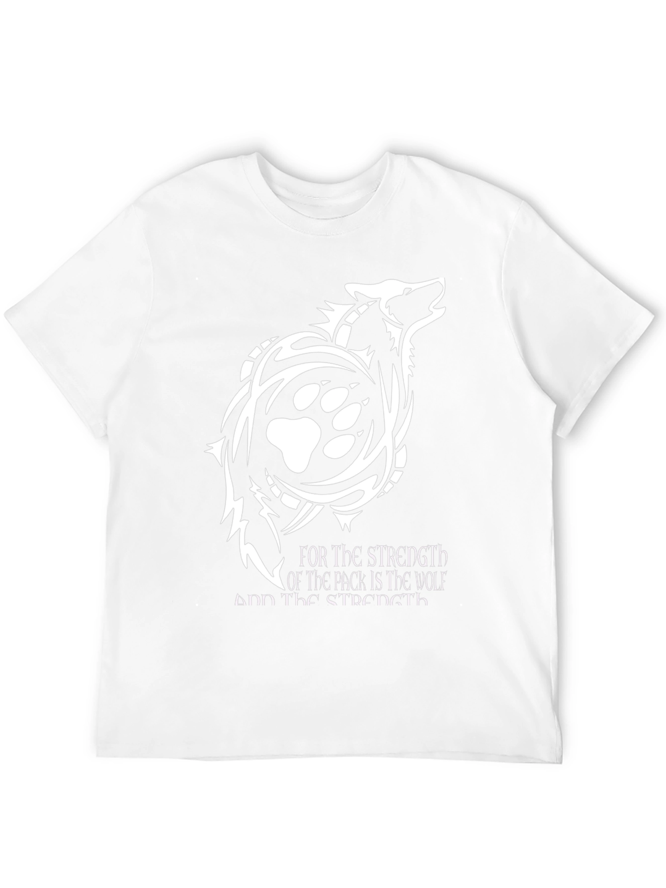 Camiseta Hombre Lobo Tribal - Fuerza de la Manada