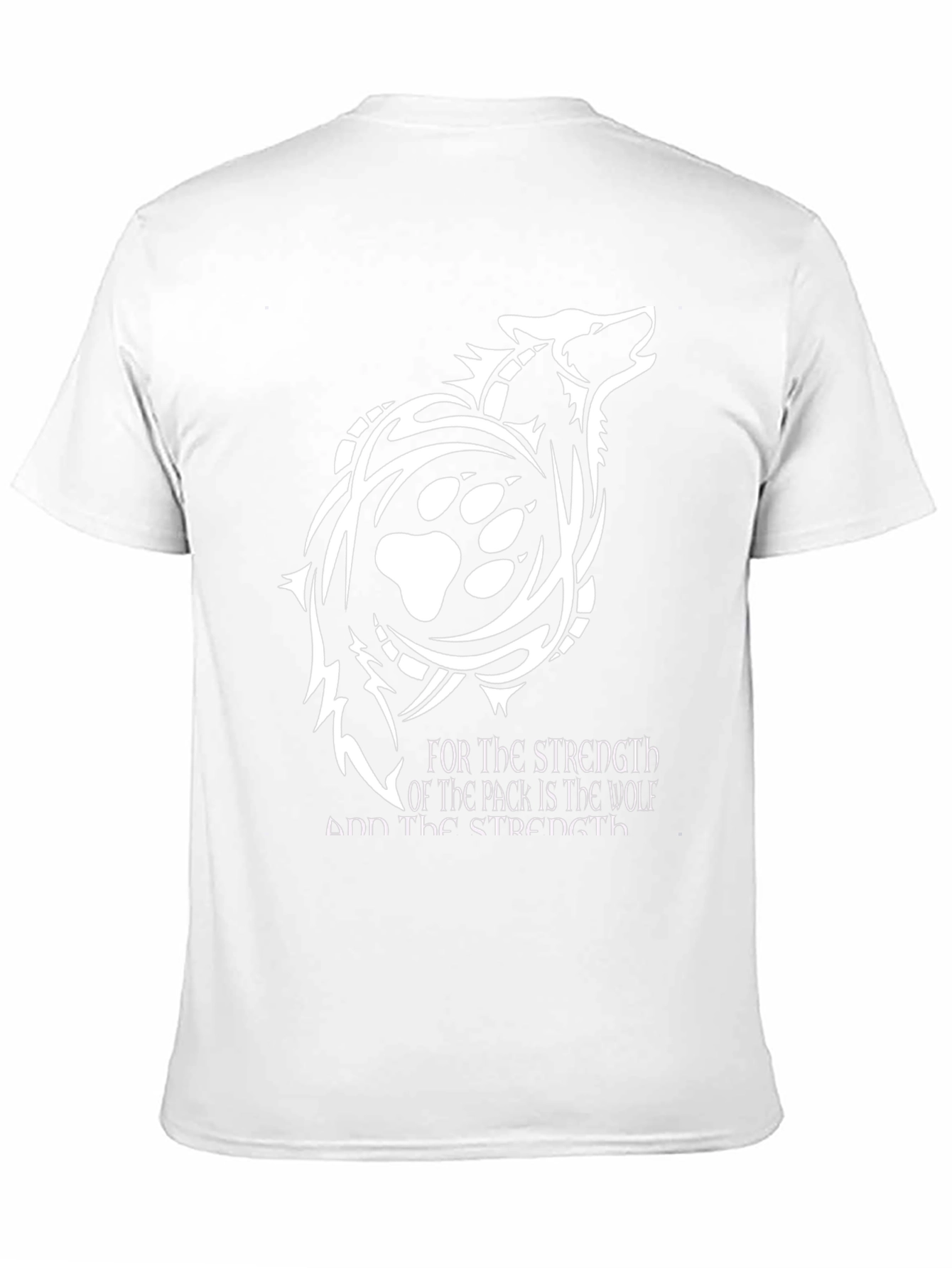 Camiseta Hombre Lobo Tribal - Fuerza de la Manada