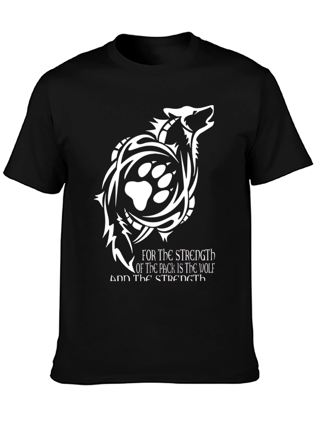 Camiseta Hombre Lobo Tribal - Fuerza de la Manada