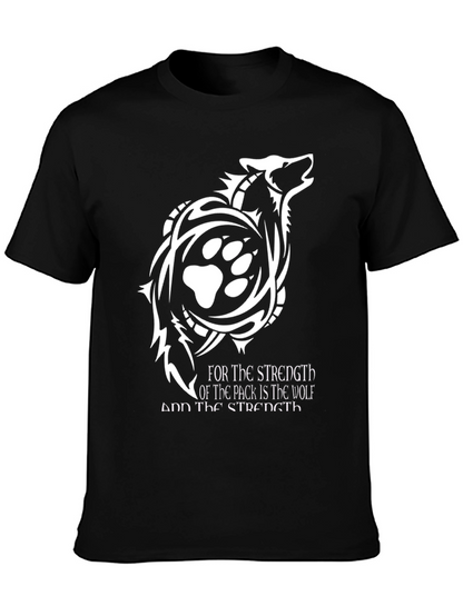 Camiseta Hombre Lobo Tribal - Fuerza de la Manada