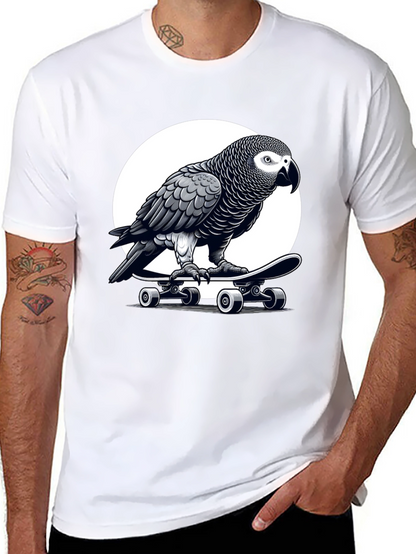 Camiseta Negra con Loro Skater