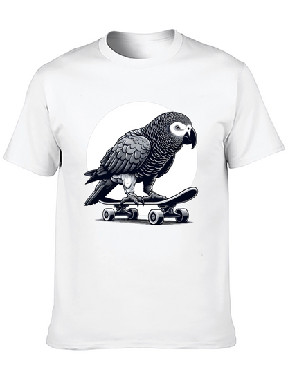 Camiseta Negra con Loro Skater