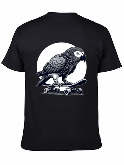 Camiseta Negra con Loro Skater