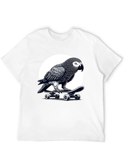 Camiseta Negra con Loro Skater