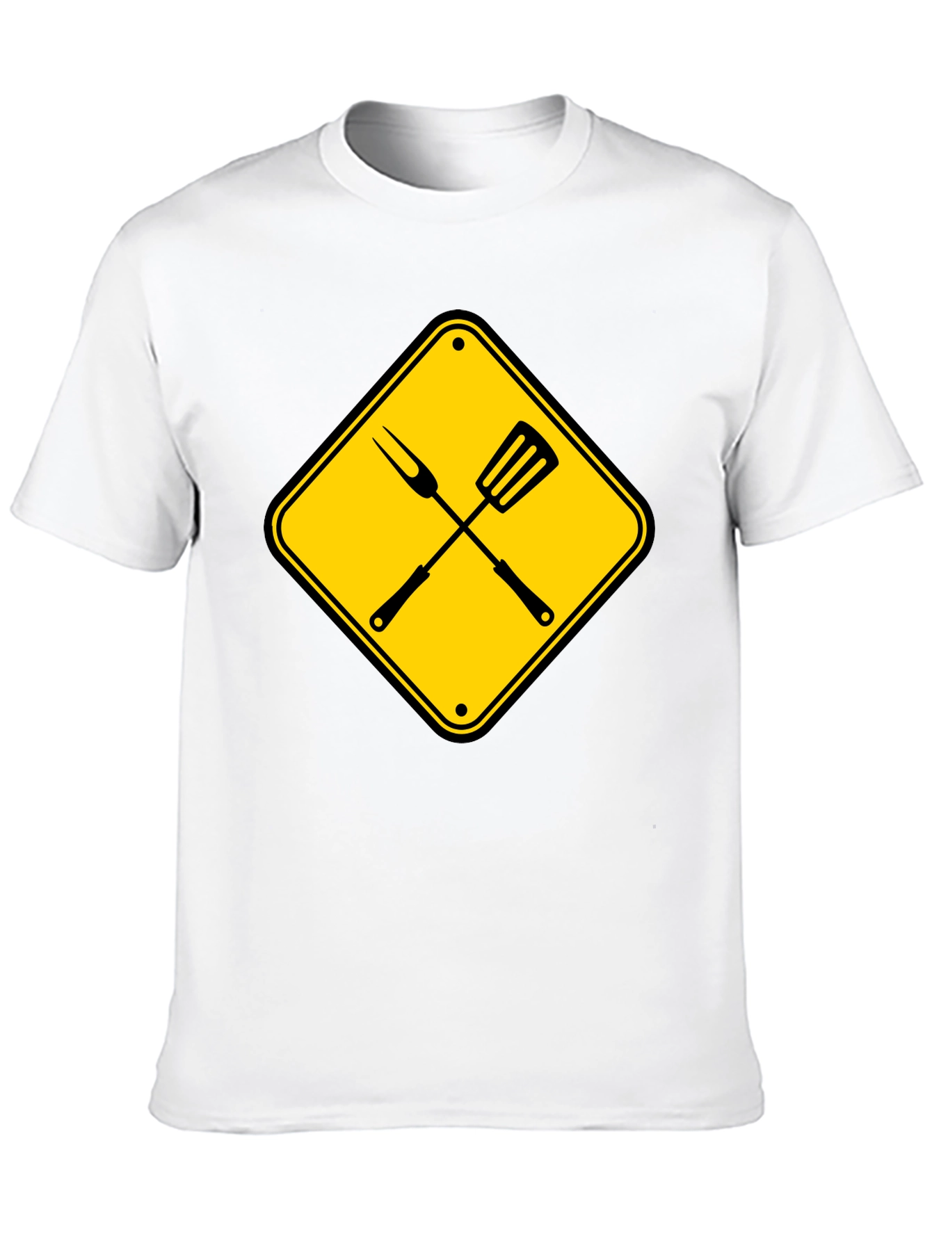 Camiseta Negra con Diseño de Parrilla