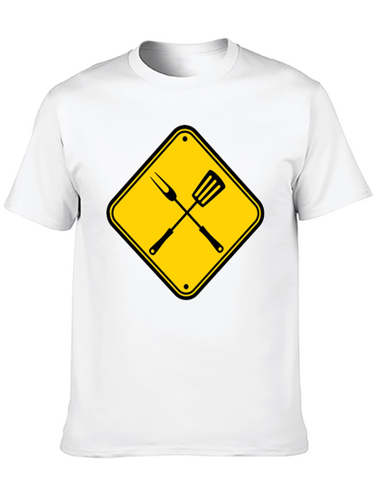 Camiseta Negra con Diseño de Parrilla