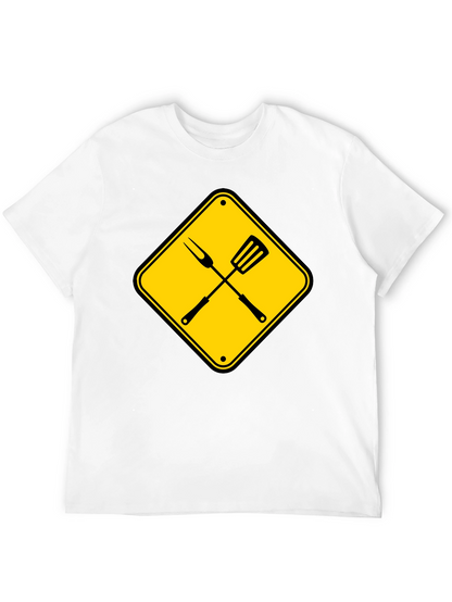 Camiseta Negra con Diseño de Parrilla