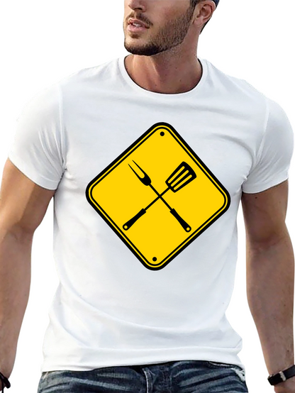 Camiseta Negra con Diseño de Parrilla