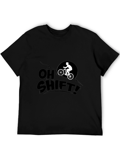 Camiseta Negra Oh Shift! Ciclismo Montaña
