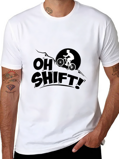 Camiseta Negra Oh Shift! Ciclismo Montaña