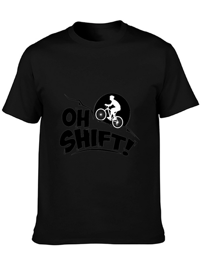 Camiseta Negra Oh Shift! Ciclismo Montaña