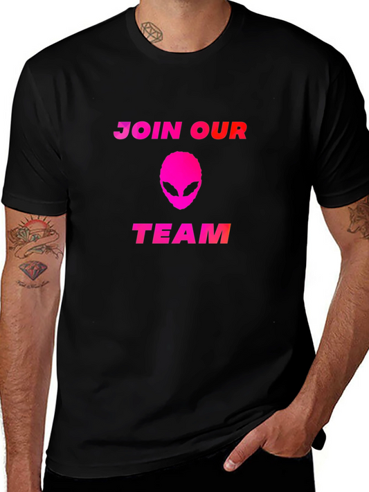 Camiseta Negra Alienígena - Únete a Nuestro Equipo