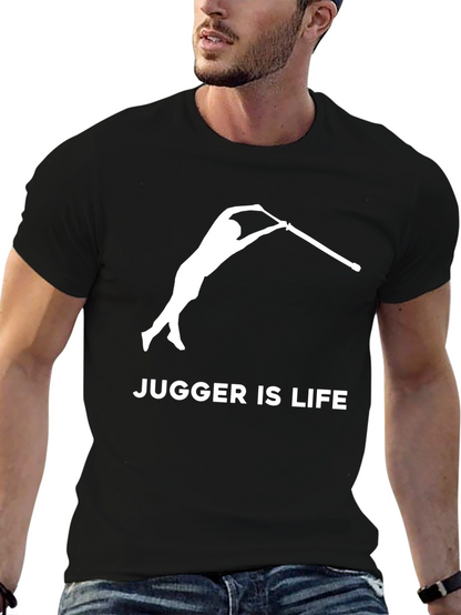 Camiseta Negra Jugger Is Life para Fanáticos del Jugger