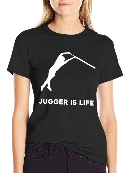 Camiseta Negra Jugger Is Life para Fanáticos del Jugger