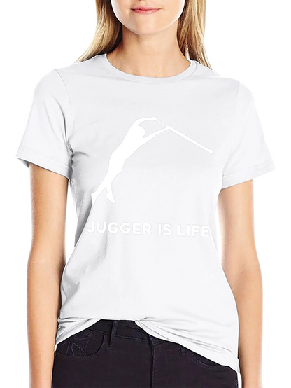 Camiseta Negra Jugger Is Life para Fanáticos del Jugger
