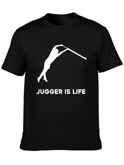 Camiseta Negra Jugger Is Life para Fanáticos del Jugger