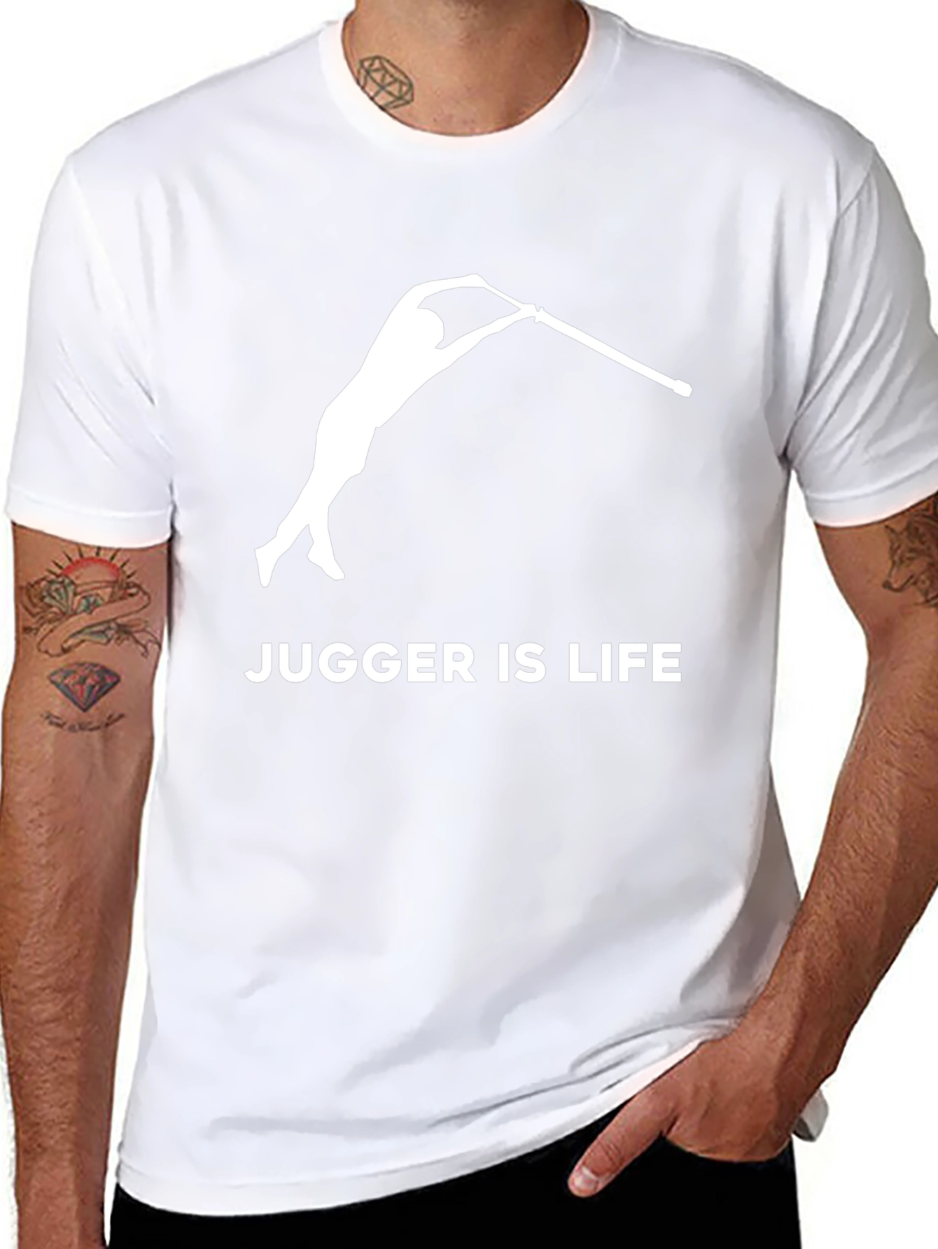 Camiseta Negra Jugger Is Life para Fanáticos del Jugger