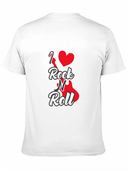 Camiseta Negra I Love Rock N Roll para Hombre