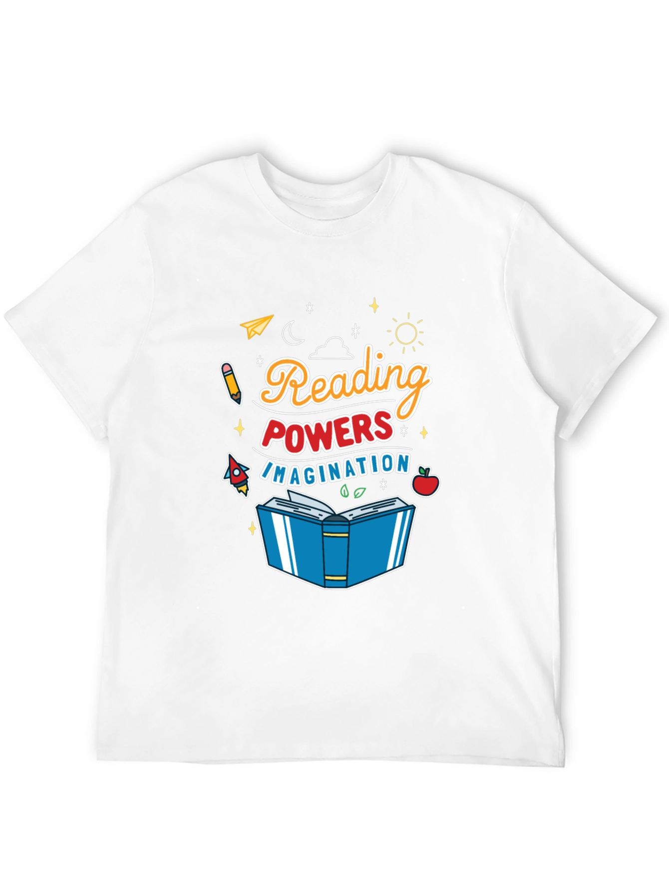 Camiseta Negra Reading Powers Imagination