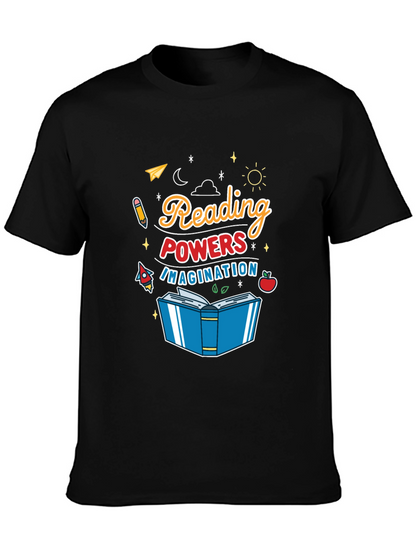 Camiseta Negra Reading Powers Imagination