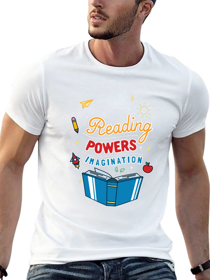 Camiseta Negra Reading Powers Imagination