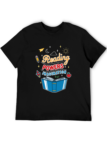 Camiseta Negra Reading Powers Imagination