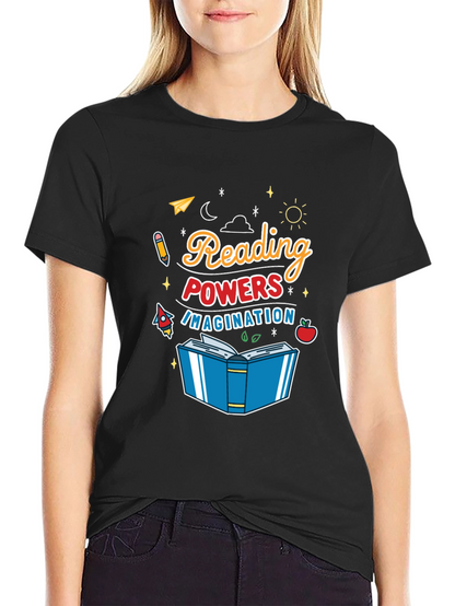 Camiseta Negra Reading Powers Imagination