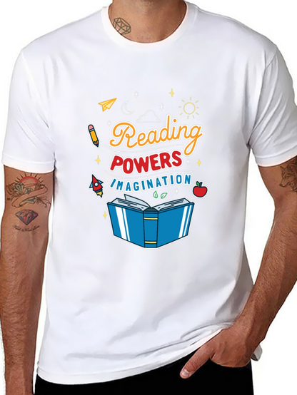 Camiseta Negra Reading Powers Imagination