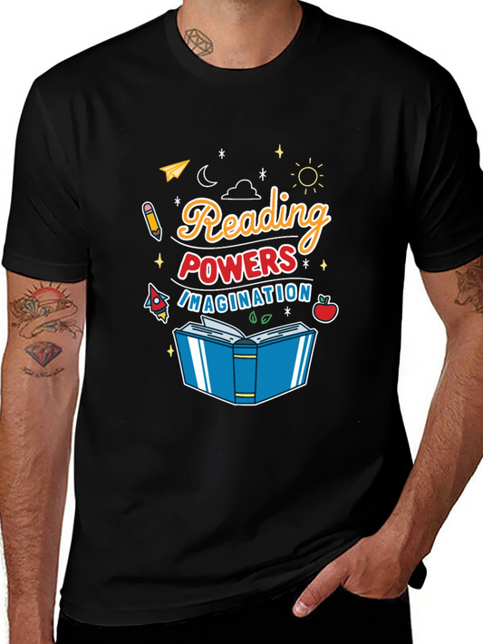 Camiseta Negra Reading Powers Imagination