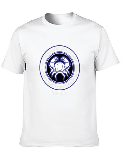 Camiseta Negra Zodiaco Cáncer Diseño Gráfico