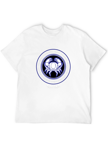 Camiseta Negra Zodiaco Cáncer Diseño Gráfico