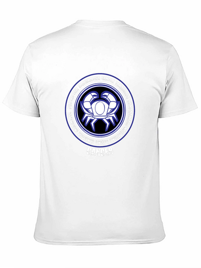 Camiseta Negra Zodiaco Cáncer Diseño Gráfico