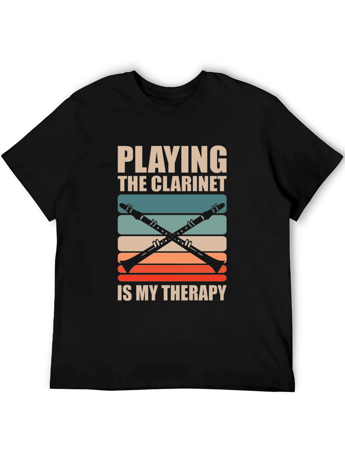 Camiseta Negra Playing Clarinet