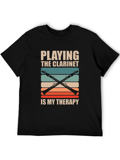 Camiseta Negra Playing Clarinet
