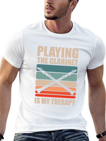 Camiseta Negra Playing Clarinet