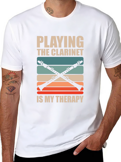 Camiseta Negra Playing Clarinet