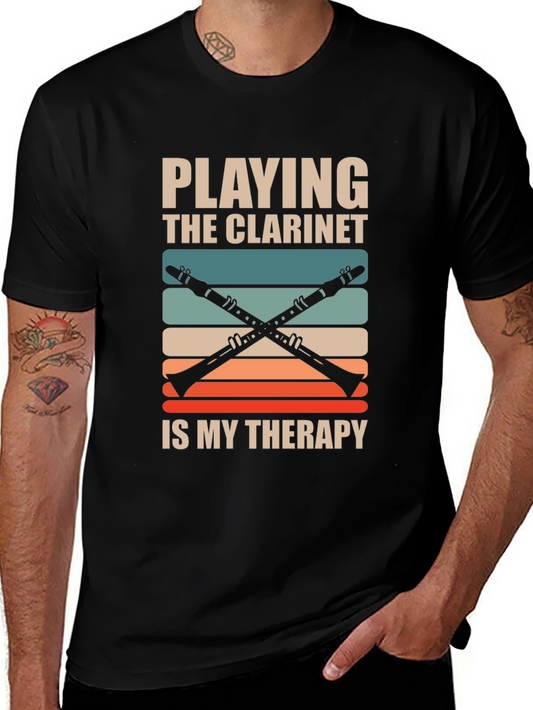 Camiseta Negra Playing Clarinet