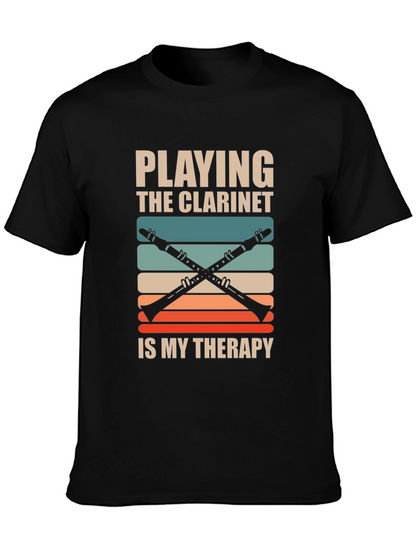 Camiseta Negra Playing Clarinet
