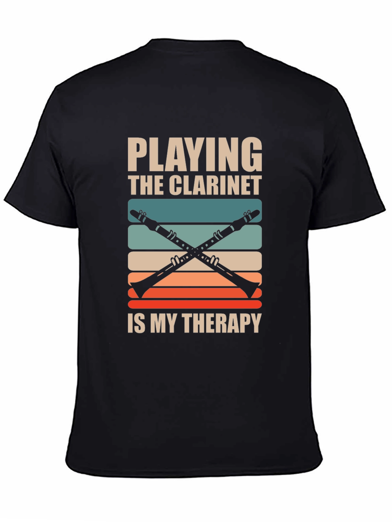 Camiseta Negra Playing Clarinet