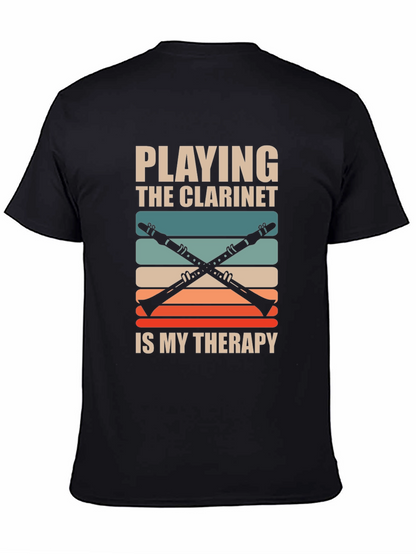 Camiseta Negra Playing Clarinet