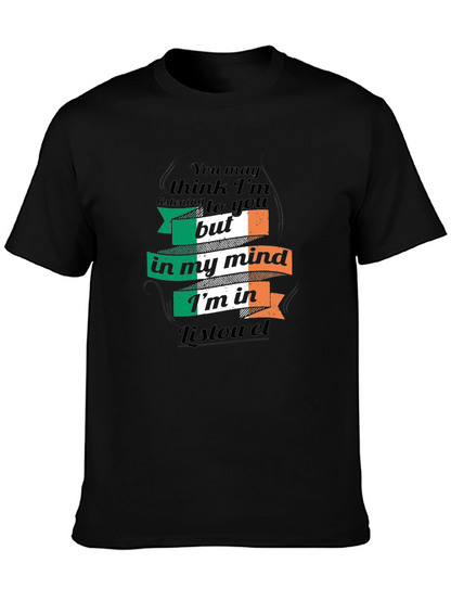 Camiseta Negra: Pensando en Listowel Irlanda