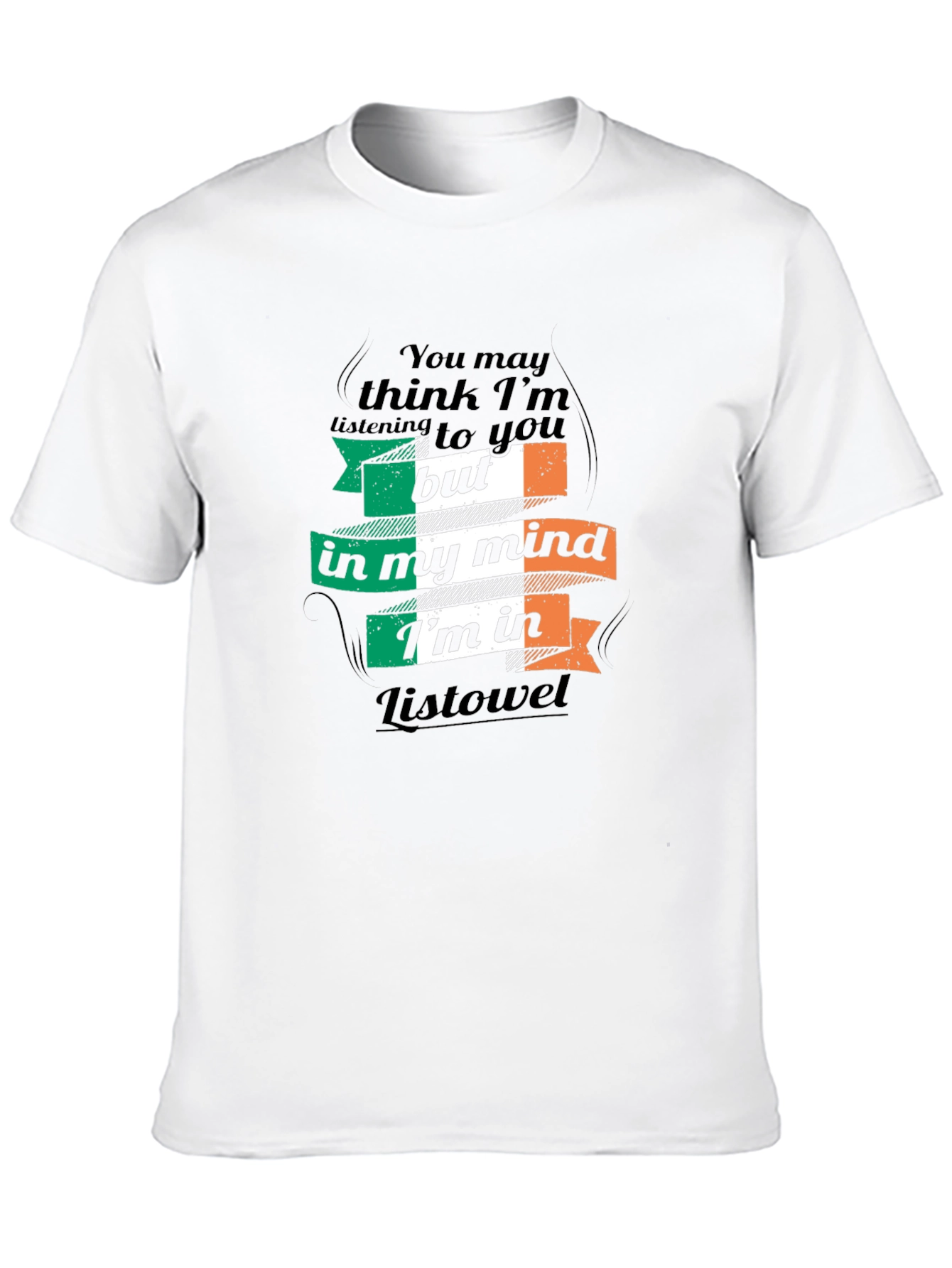 Camiseta Negra: Pensando en Listowel Irlanda