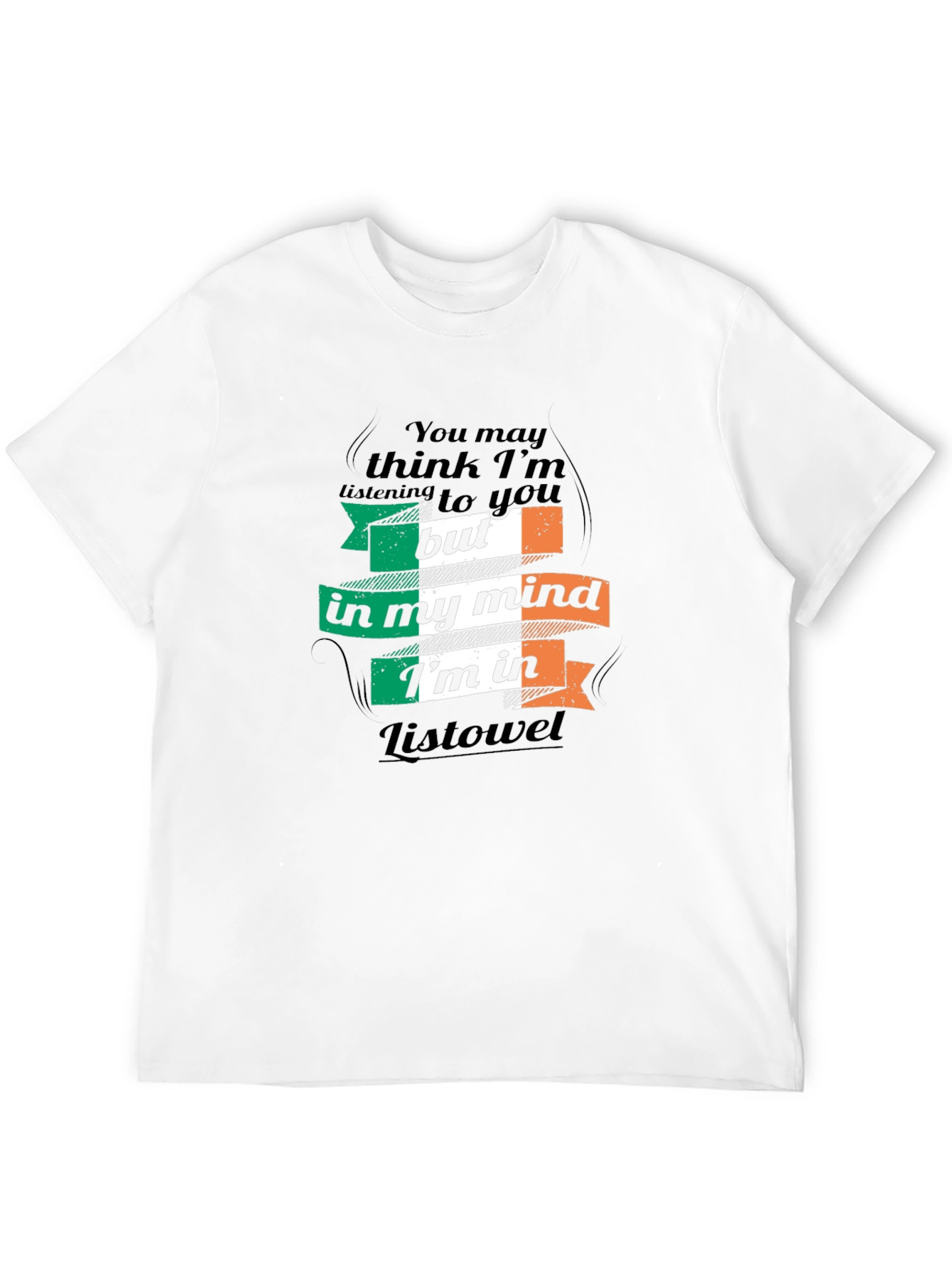 Camiseta Negra: Pensando en Listowel Irlanda