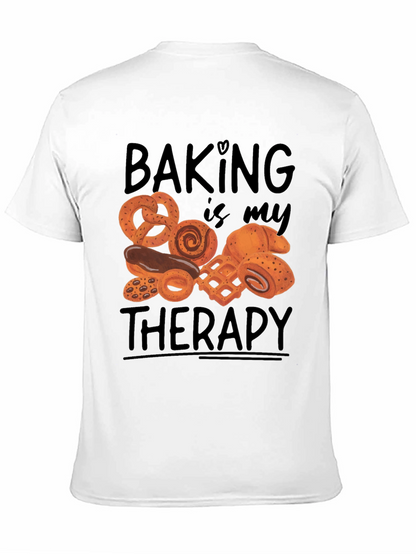 Camiseta Negra Hornear es mi terapia