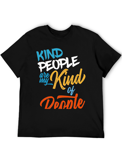 Camiseta Negra Kind People Are My Kind of Doodle