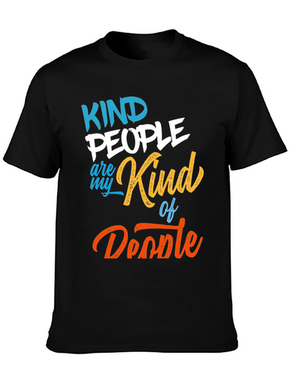 Camiseta Negra Kind People Are My Kind of Doodle