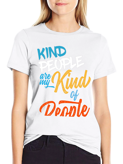 Camiseta Negra Kind People Are My Kind of Doodle